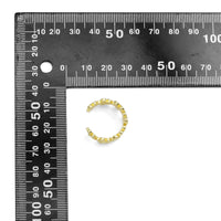 String Flower Shape Gold Silver Adjustable Ring, Sku#A197