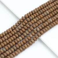 5x8mm Smooth Rondelle Wood Agate Beads, Sku#U2063