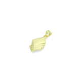 Clear CZ Gold FACE Book  Charm Pendant, Sku#LK1203