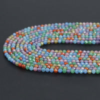 NEW Color!!! Mixed Color CZ Round Faceted Beads,Sku#U2145