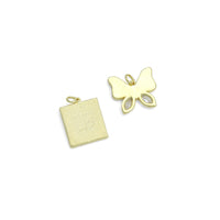 Mother of Pearl Butterfly Charm Pendant, Sku#L743