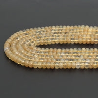 5x8mm Rondelle Smooth Yellow Quartz Beads, Sku# U1915