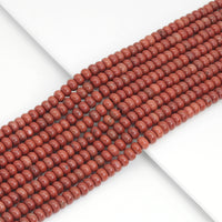 5x8mm Rondelle Smooth Red Jasper Beads, Sku#U1916