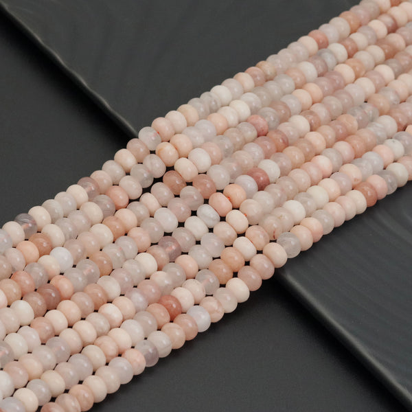 5x8mm Smooth Rondelle Pink Aventurine Beads, Sku#U1918