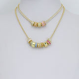 Birthstone Spacer,Spacer for Necklace, birthstone Charm Pendant, Sku#LX978