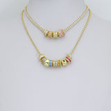 Birthstone Spacer,Spacer for Necklace, birthstone Charm Pendant, Sku#LX977