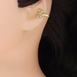 Gold CZ Bee Ear cuff, Sku#A304