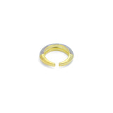 Dual Color CZ Adjustable Ring, Sku#Y971