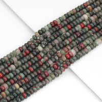 5x8mm Dragon Blood Stone Rondelle Smooth Beads, Sku#U2005