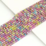 2x4mm Rondelle Smooth Colorful Agate beads, Sku#U1952