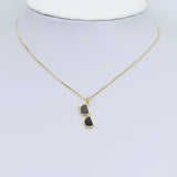 Black Enamel Gold Sunglasses Charm Pendant, Sku#Y973