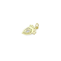 Baguette CZ Drop Carrot Shape Charm Pendant, Sku#Y974