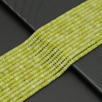 2x4mm Rondelle Smooth Lemon Quartz Beads, Sku#U1953