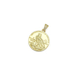 Indian Head Medallion Coin Charm Pendant, Sku#Y987