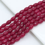 Natural Oval faceted Ruby Jade Beads, Ruby Jade, Sku#U1434