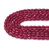 Natural Oval faceted Ruby Jade Beads, Ruby Jade, Sku#U1434