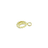 Gold Cresent Moon in Hollow out sun Charm Pendant, Sku#Y989