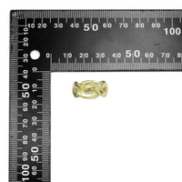 Plain Gold Silver Oval LInk Shape Adjustable Ring, Sku#A309