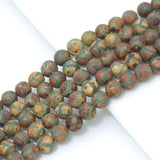 Natural Tibetan Green Evil Eye Agate Beads, Dzi Eye Agate Beads, Sku#U1109c