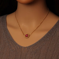Gold Silver Chain Pink Planet Ball Pendant Necklace, Sku#A212