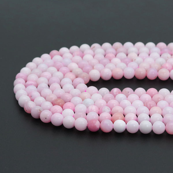 Genuine Quality Pink Opal Round Smooth Bead, Sku#U2076