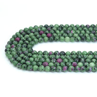 Genuine Ruby Zoisite Round SMooth Beads, Sku#U2077