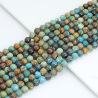 Genuine Turquoise Round Smooth Beads, Sku#U2075