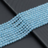 Genuine Blue Topaz Round Faceted Beads, Sku#U2251