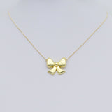 Gold Silver Bowknot Charm Pendant, Sku#A311