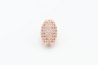 Clear CZ Oval Spacer Beads, Sku#G34