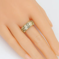 Black Clear Leopard Print Patten Adjustable Ring, Sku#A313