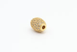 Clear CZ Oval Spacer Beads, Sku#G34