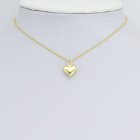 Slippy Gold Heart Shape Charm Pendant, Sku#LD706