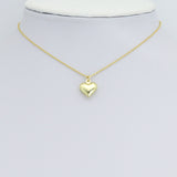 Slippy Gold Heart Shape Charm Pendant, Sku#LD706