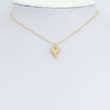 Cute Clear CZ Gold Heart Charm Pendaant,Sku#LD706