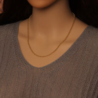 Rolo Link Chain Necklace Bracelet, Charm bar necklace bracelet, sku#EF793