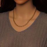 Rolo Link Chain Necklace Bracelet, Charm bar necklace bracelet, sku#EF793