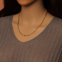 Fancy Oval Link Chain Necklace Bracelet, Charm bar necklace, sku#EF791