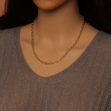 Oval Link Chain Necklace Bracelet, charm bar necklace bracelet, sku#EF792