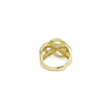 CZ Twisted Criss Cross Oval  Adjustable Ring, Sku#A323