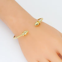 Gold Arrow End Spin Top Cuff Bracelet, Sku#A325