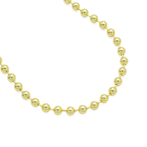 Gold Silver String Round Ball Chain Adjustable Necklace, Sku#A326