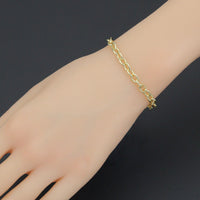 Oval Link Chain Necklace Bracelet, charm bar necklace bracelet, sku#EF792