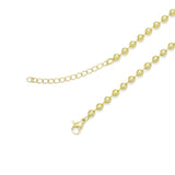 Gold Silver String Round Ball Chain Adjustable Necklace, Sku#A326