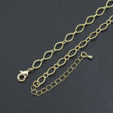 Diamond Shape Link Chain Necklace Bracelet, Charm bar necklace bracelet, sku#EF790