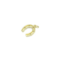 Clear CZ Gold U Shape horseshoe Charm Pendant,Sku#LD717