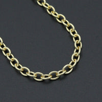 Oval Link Chain Necklace Bracelet, charm bar necklace bracelet, sku#EF792