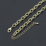 Oval Link Chain Necklace Bracelet, charm bar necklace bracelet, sku#EF792