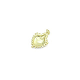 White Enamel Gold Heart Charm Pendant,Sku#LD719