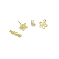 Three dots CZ, Star, Opal Coin, Flower Shape charm, Sku#LX897